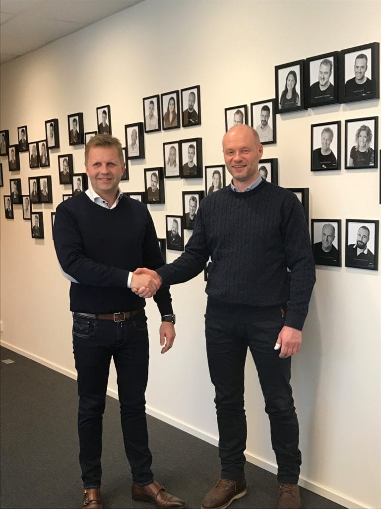 Rune Ørbeck og Bård Nielsen i OneCo sine lokaler.